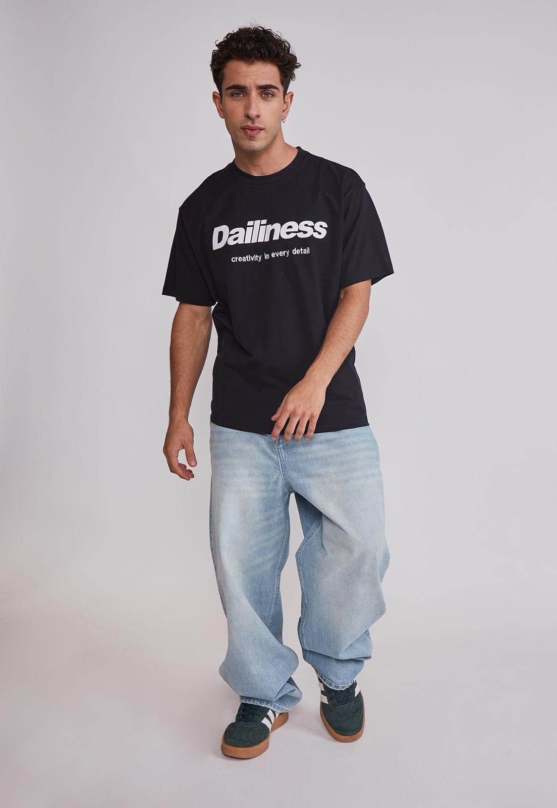 Polera Hombre Relaxed Carretas Negro Sioux-1