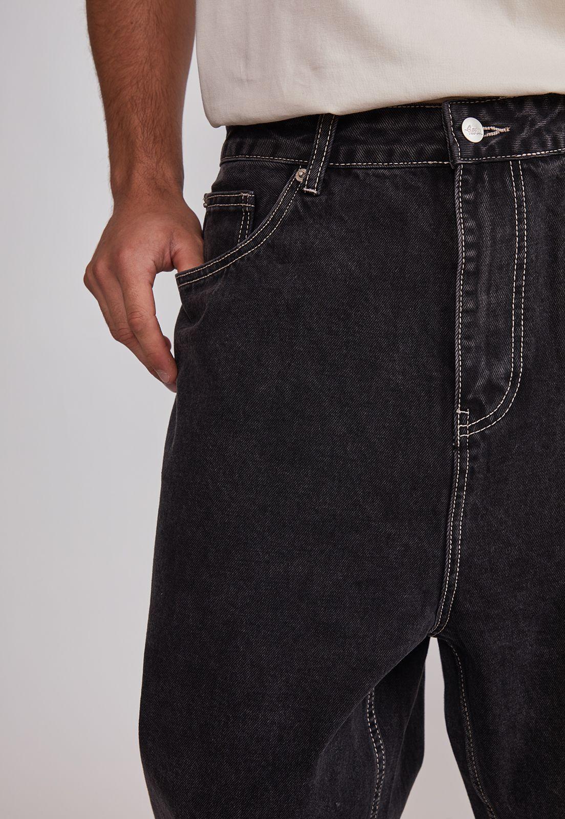 Jeans Hombre Baggy Cierre Negro Sioux-2