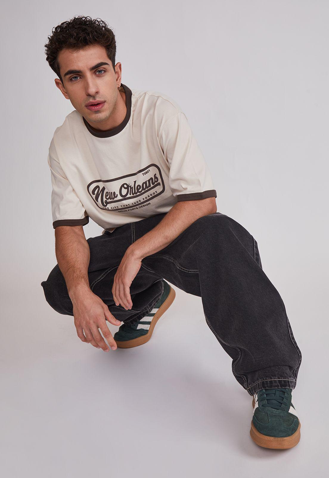 Jeans Hombre Baggy Cierre Negro Sioux-3