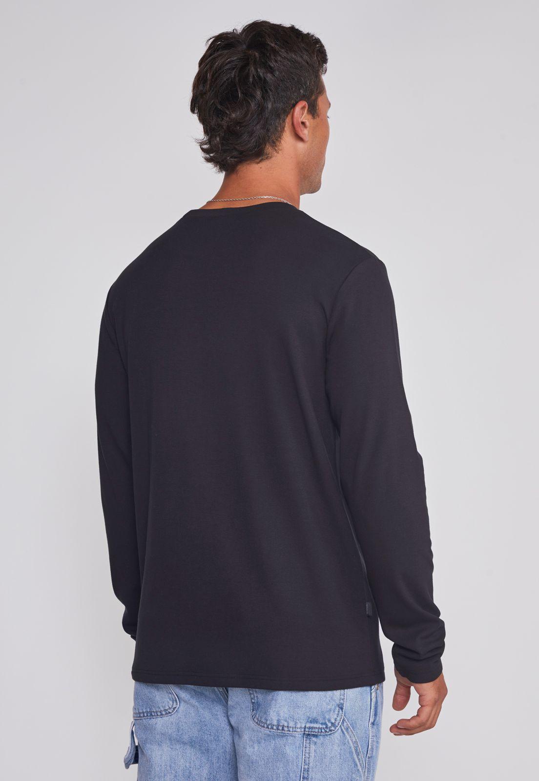 Polera Hombre Tipo Camiseta Térmica Negro Sioux-1