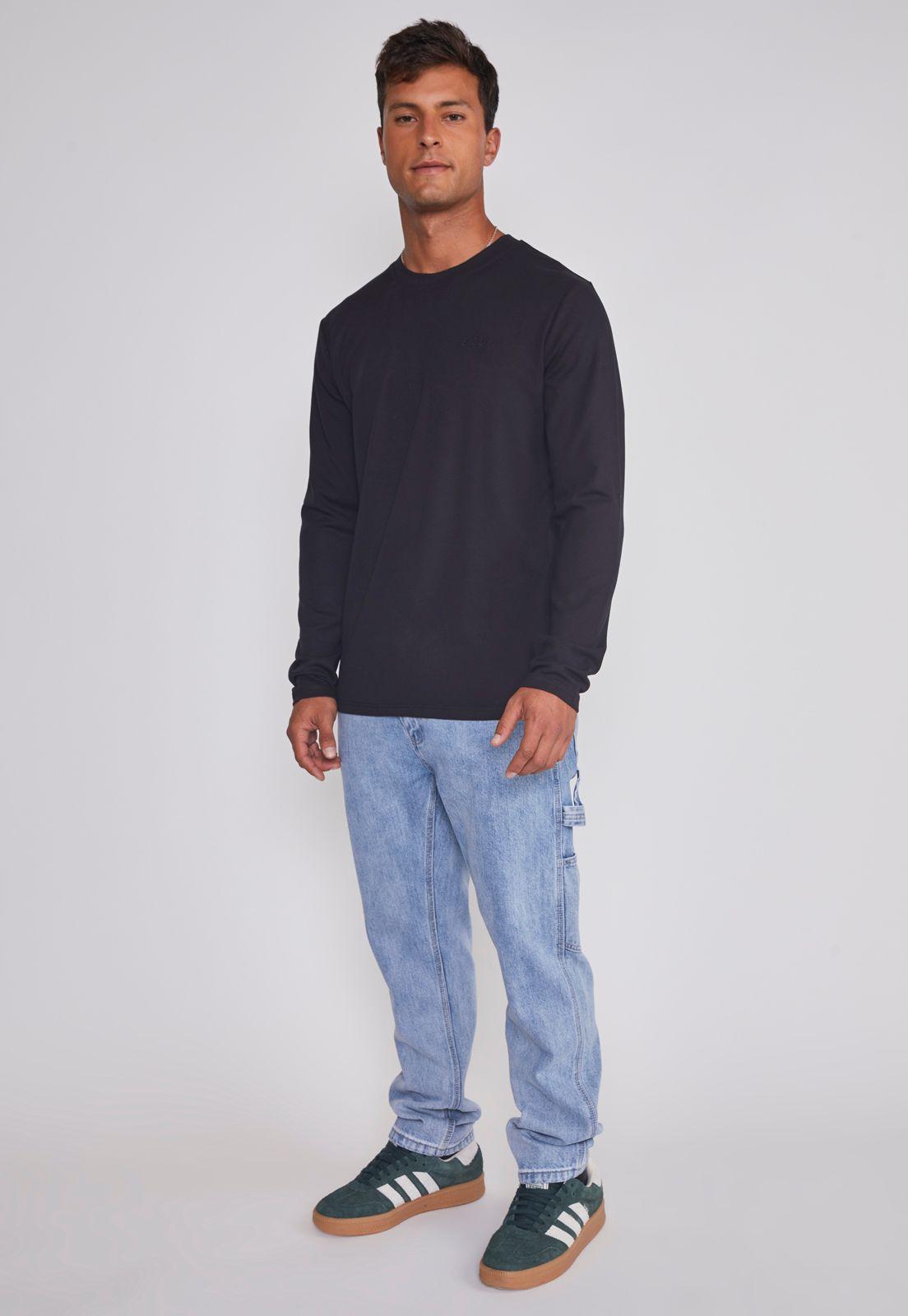 Polera Hombre Tipo Camiseta Térmica Negro Sioux-2