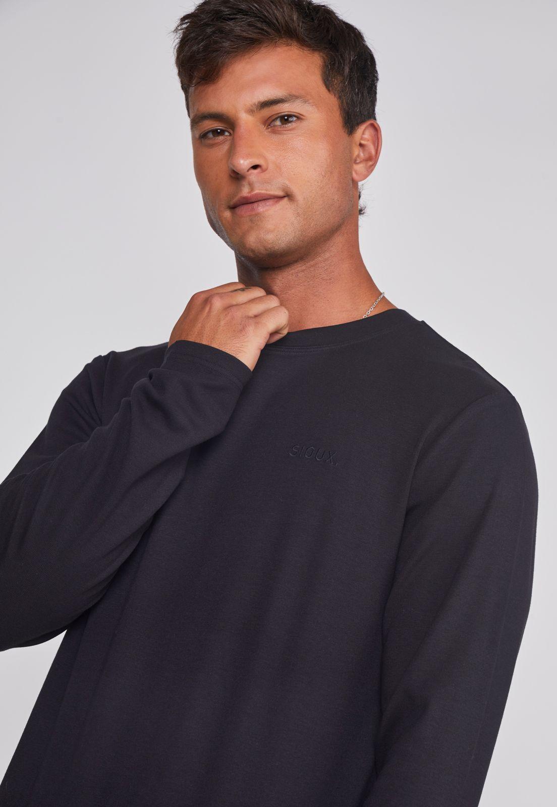 Polera Hombre Tipo Camiseta Térmica Negro Sioux-3