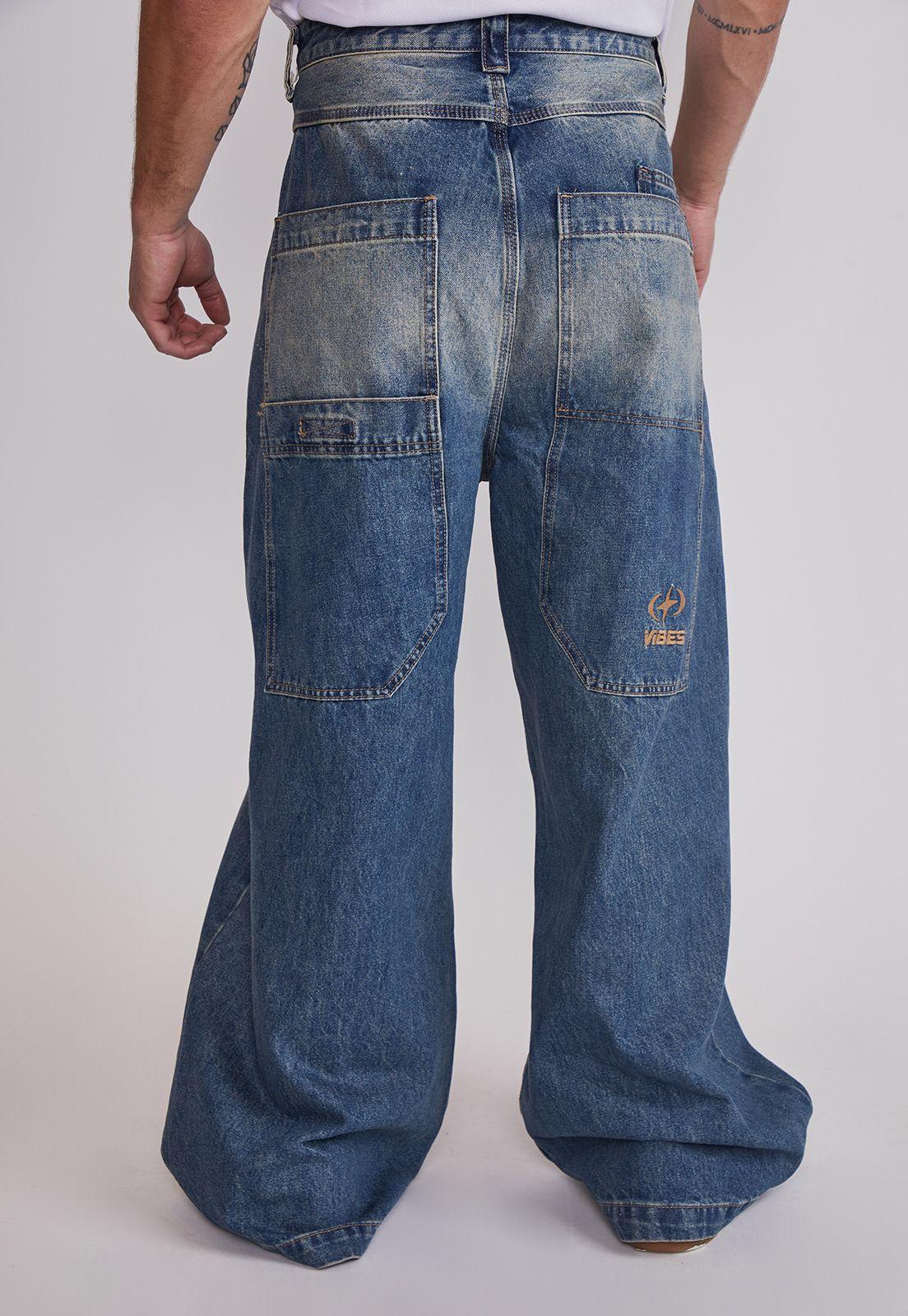 Jeans Hombre Mega Baggy Celeste Sioux-3