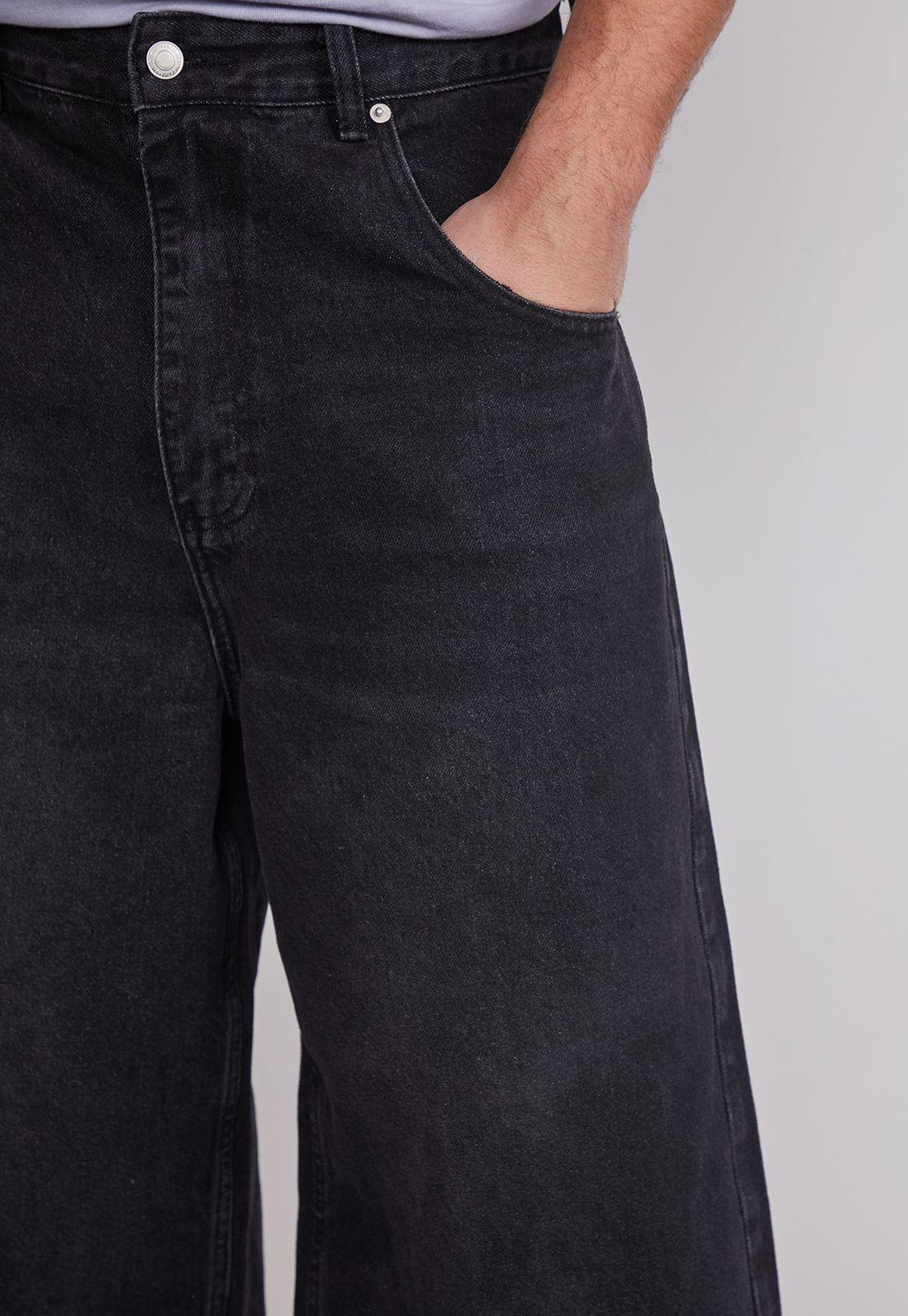 Bermuda Hombre Super Baggy Negro Sioux-1
