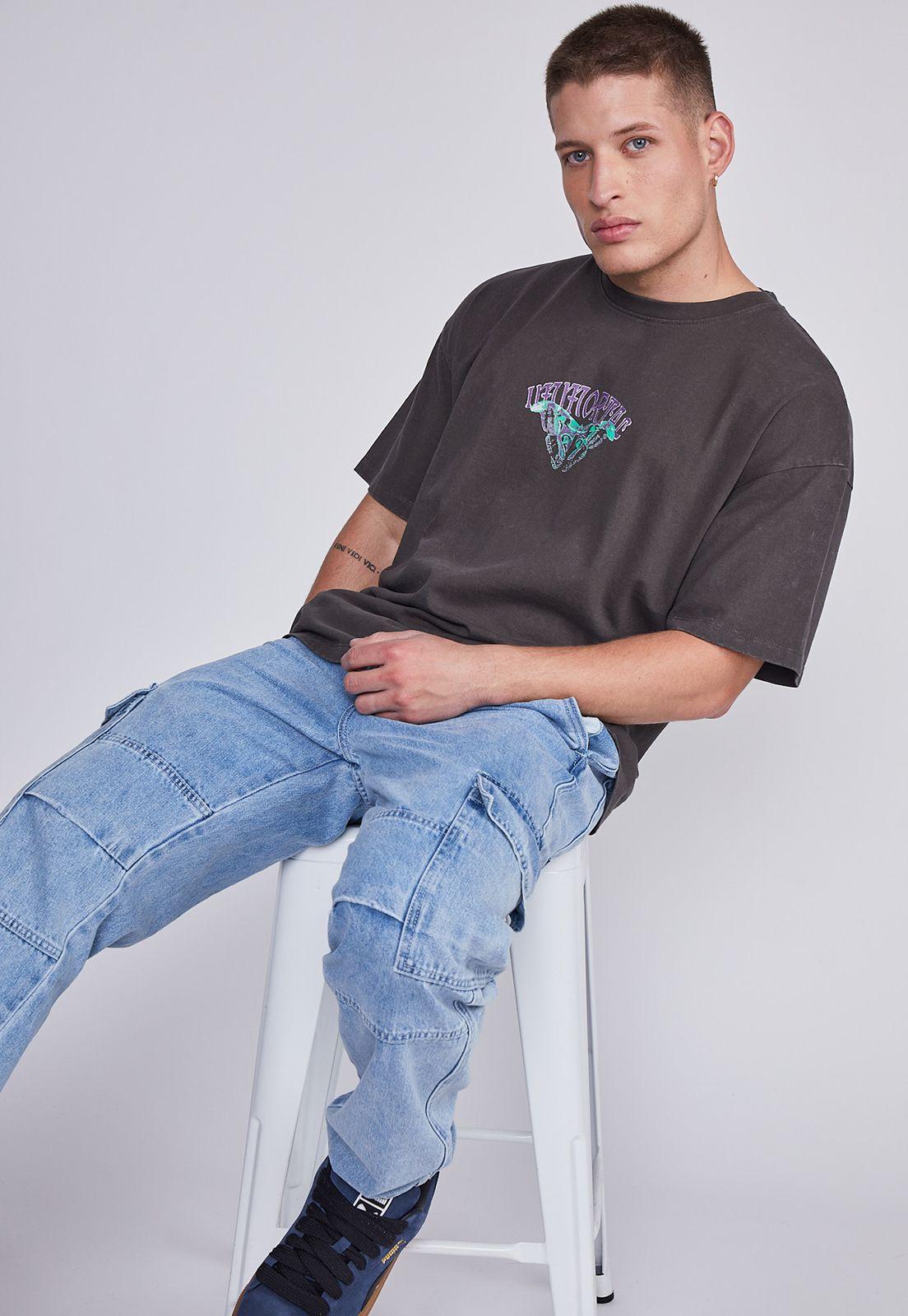 Jeans Hombre Azul Regular Baggy Sioux-3