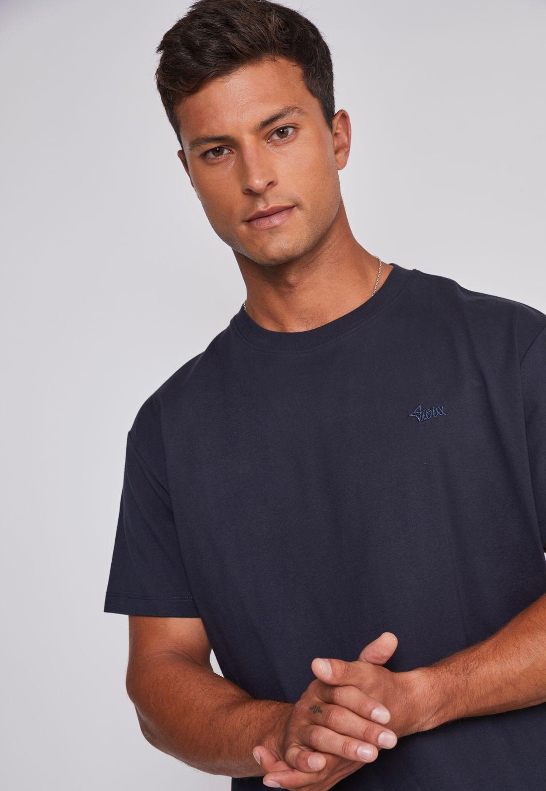 Polera Hombre Basic Azul Sioux-3