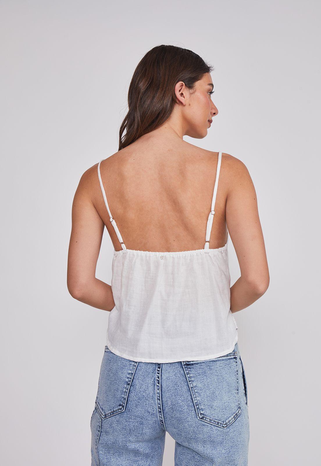 Blusa Mujer Pabilo Broderie Blanco Sioux-3