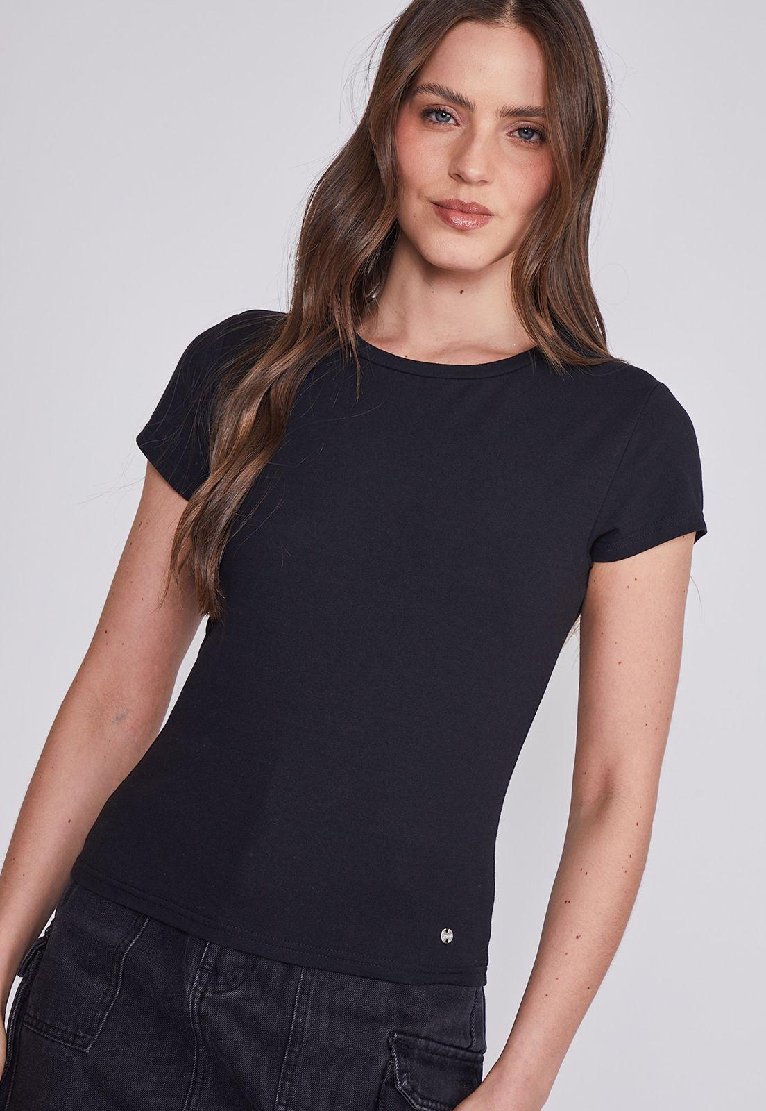 Polera Mujer Negro Tipo Peto Sioux-1