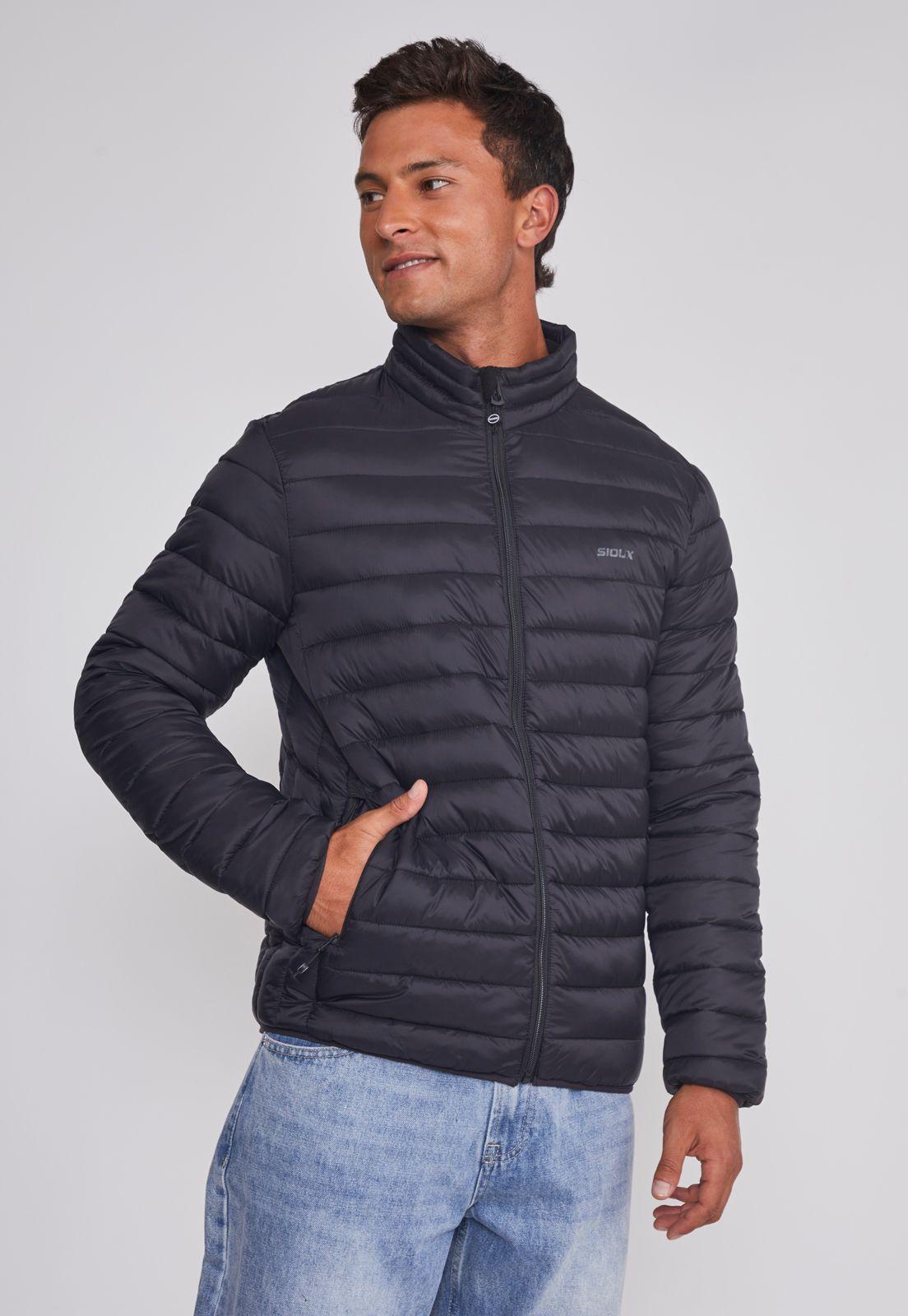 Parka Hombre Basica Lineas Negro Sioux-0