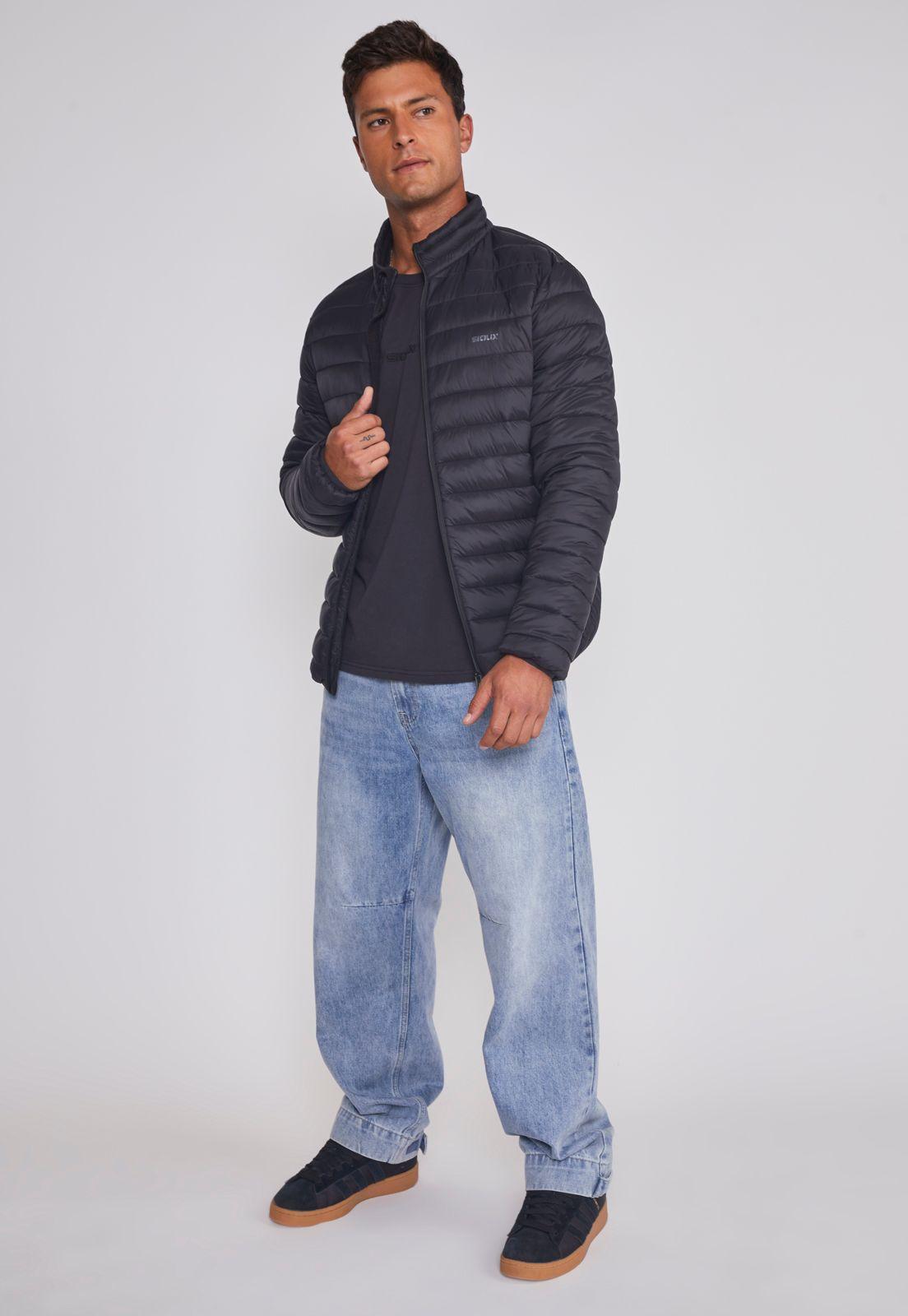 Parka Hombre Basica Lineas Negro Sioux-2