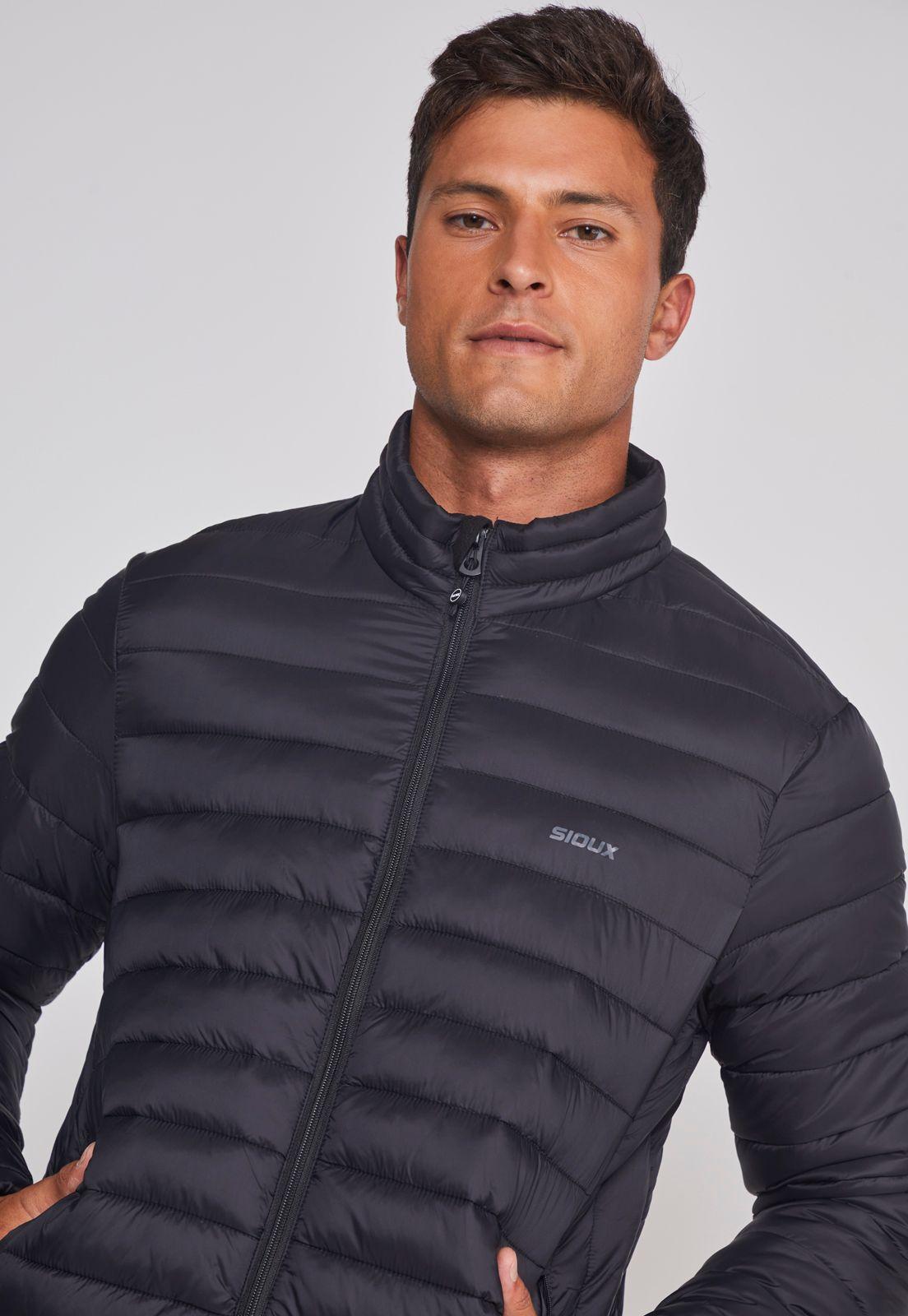 Parka Hombre Basica Lineas Negro Sioux-3