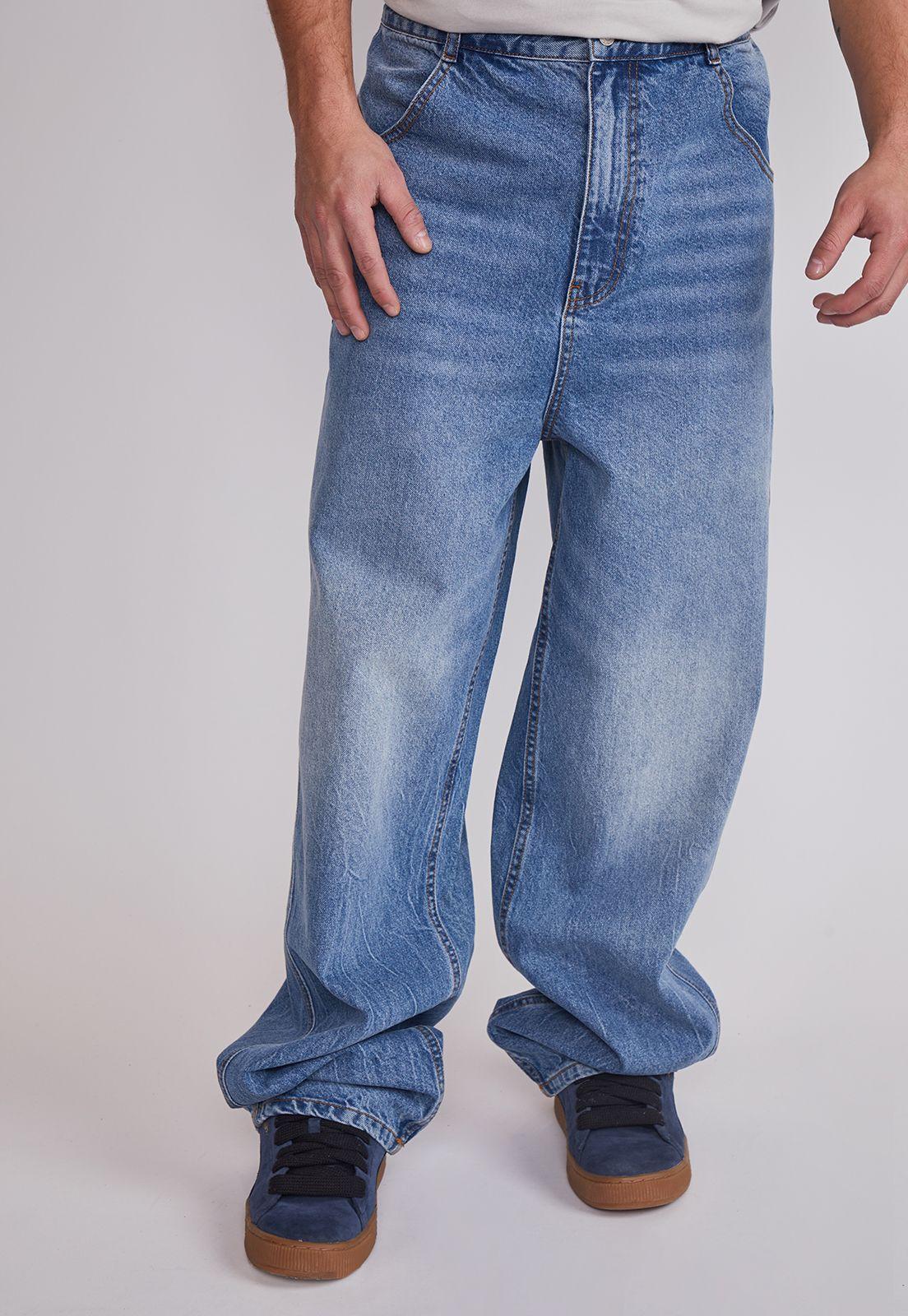 Jeans Hombre Loose Baggy Celeste Sioux-0