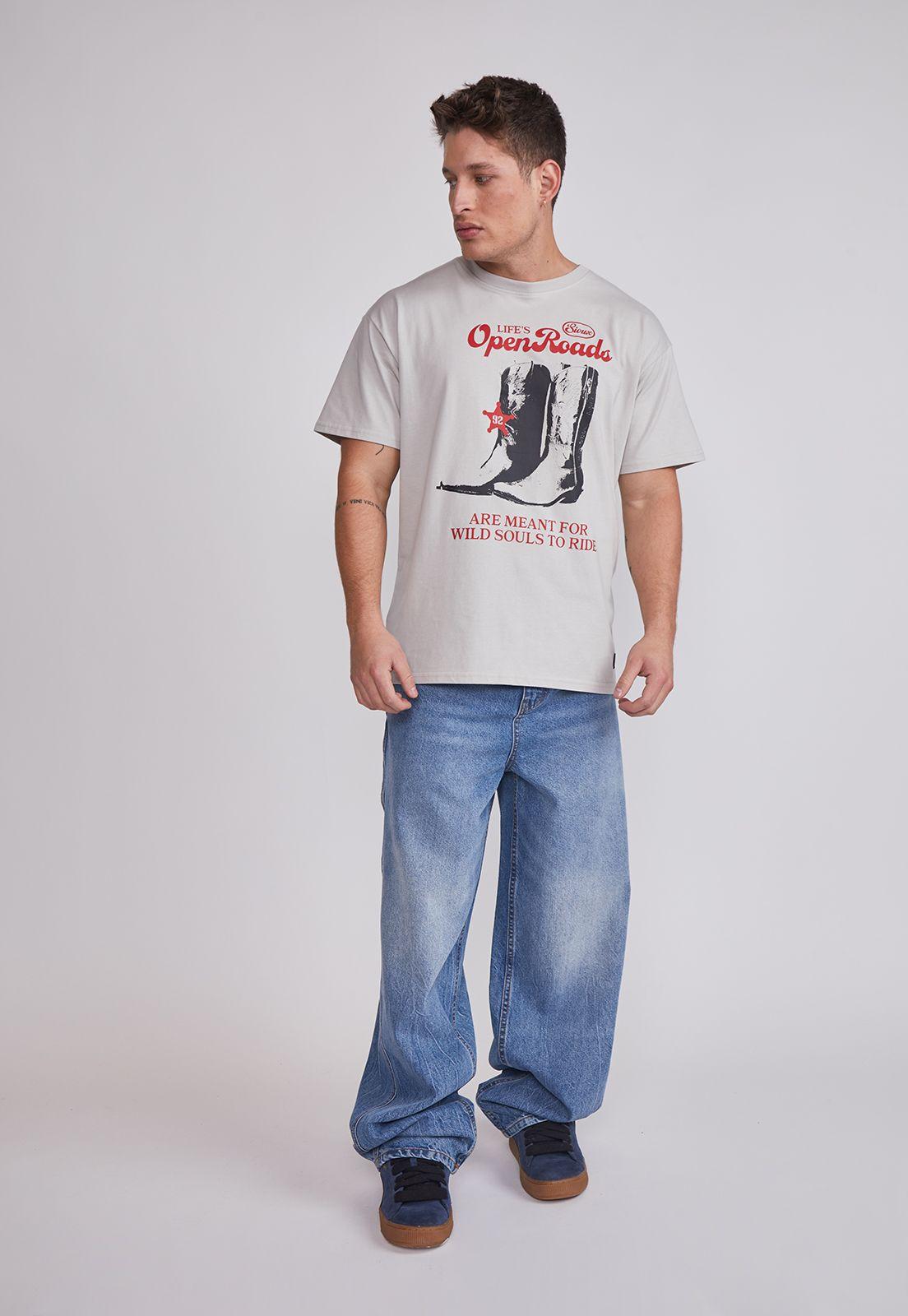 Jeans Hombre Loose Baggy Celeste Sioux-4