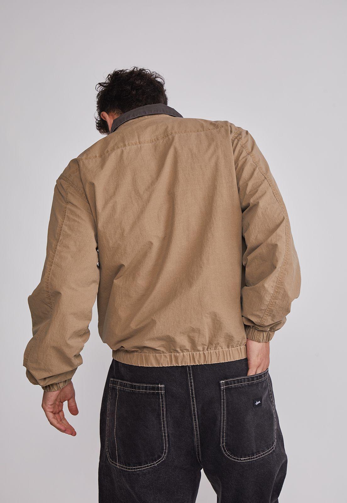 Chaqueta Hombre Cuello Contraste Café Sioux-4