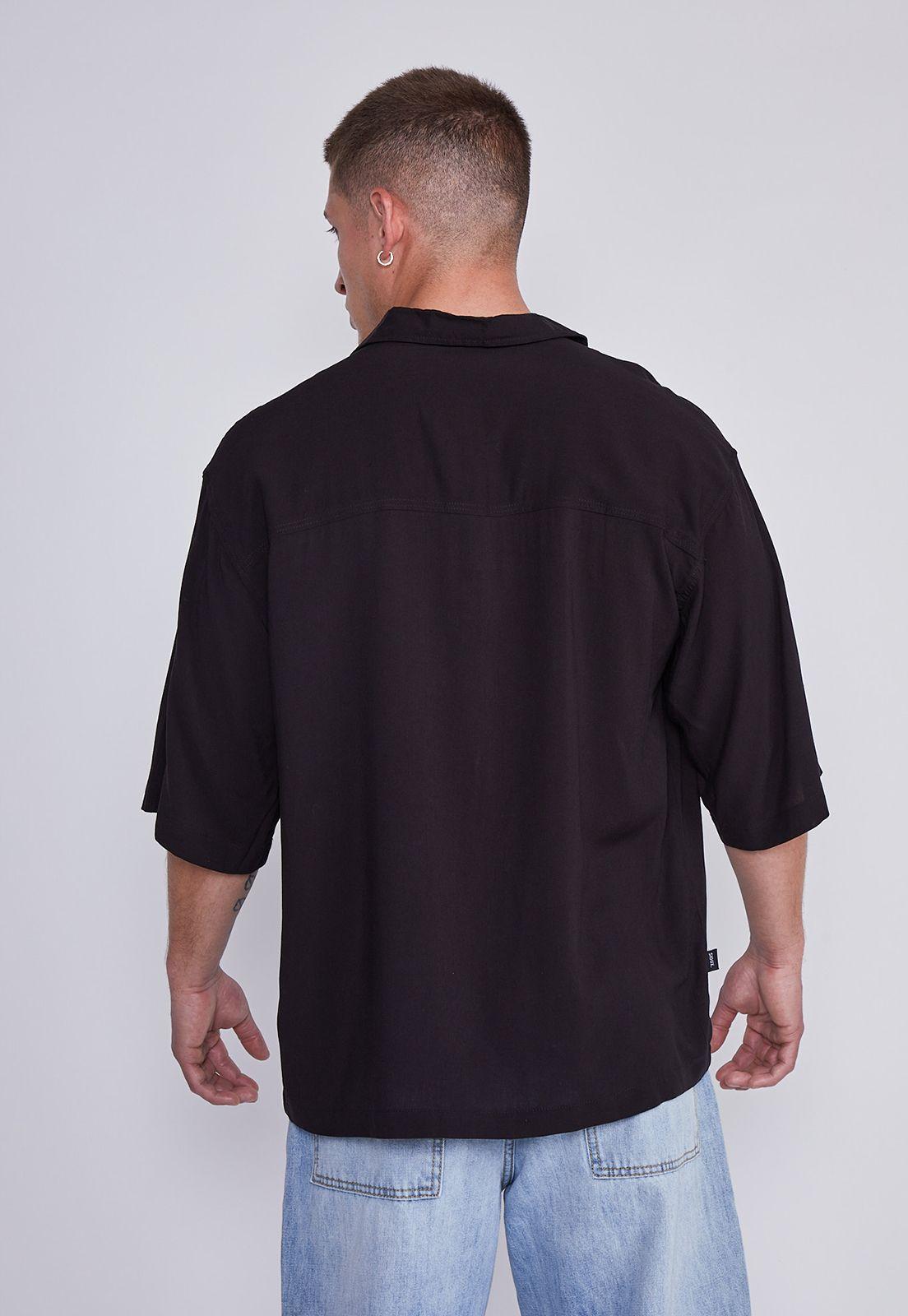 Camisa Hombre Negro Doble Bolsillos Sioux-3