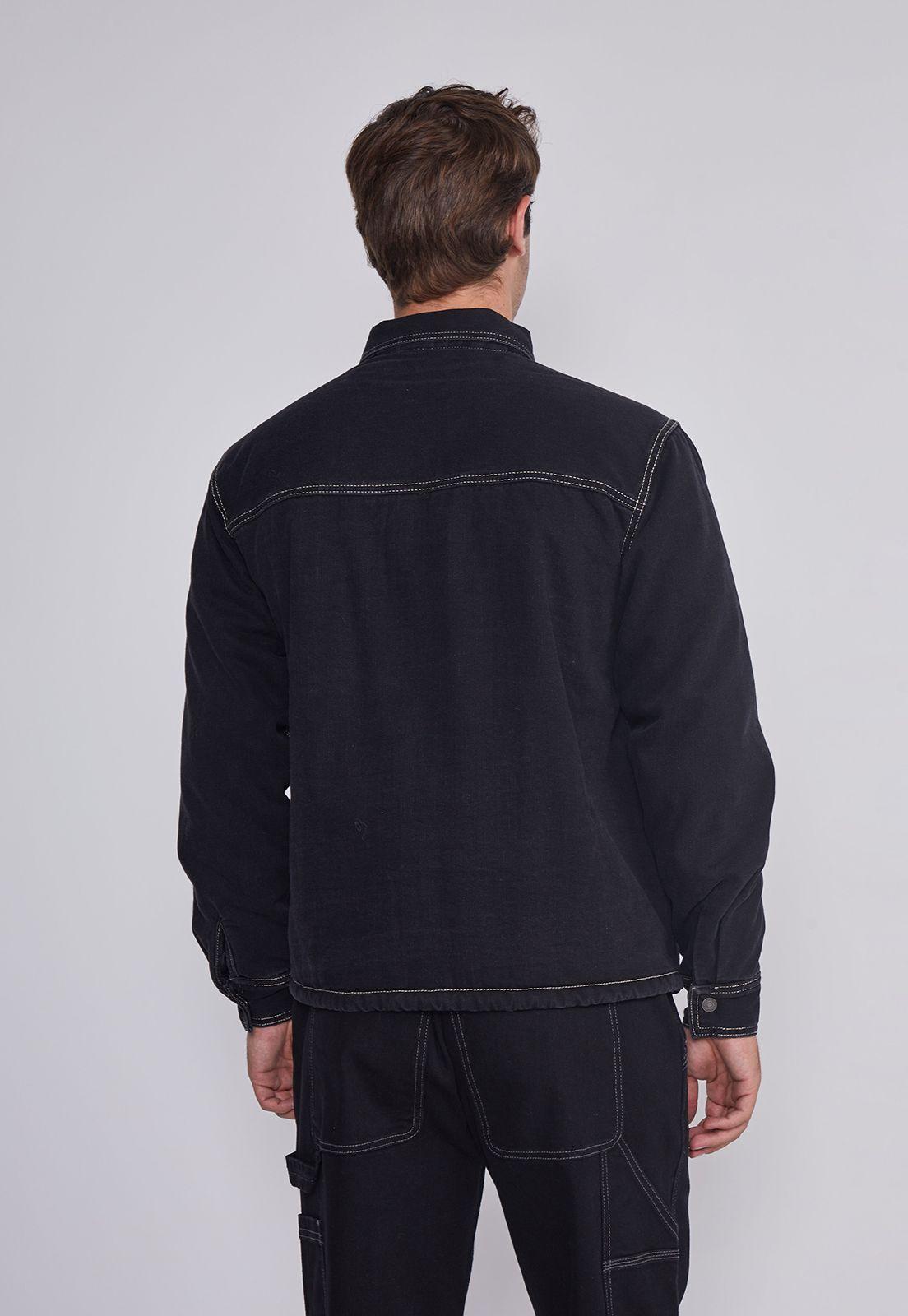 Chaqueta Hombre Denim Peluda Negro Sioux-3