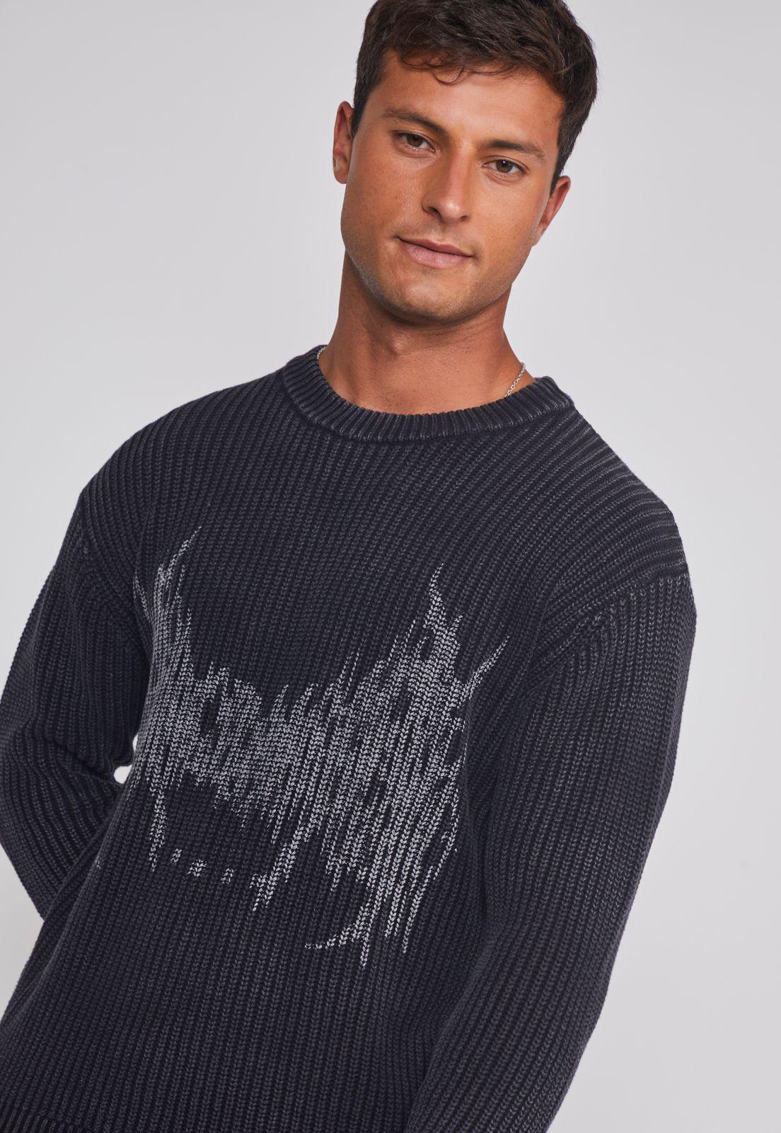Sweater Hombre Lavado Death Negro Sioux-3