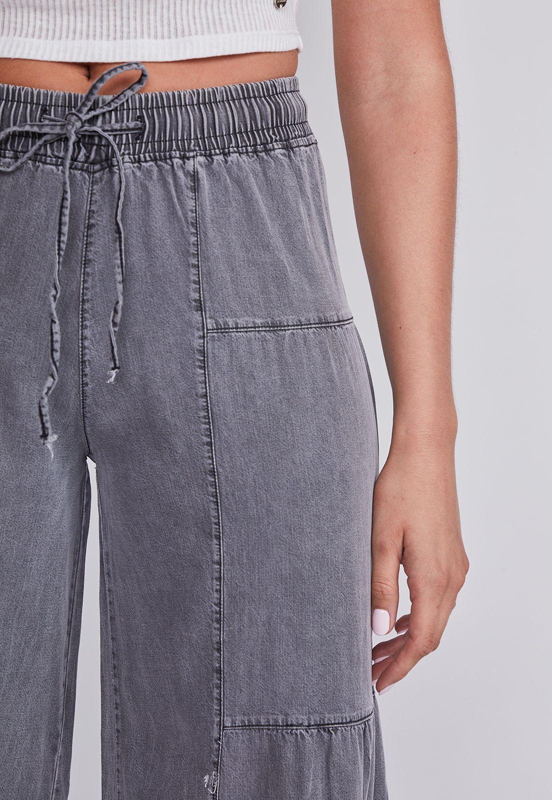 Pantalón Mujer Gris Wide Leg Sioux-2
