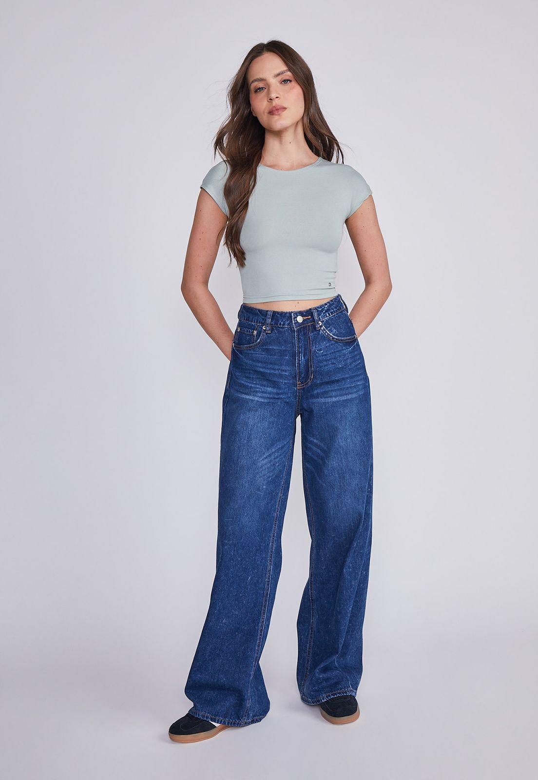 Peto Mujer Celeste Cuello Redondo Sioux-4