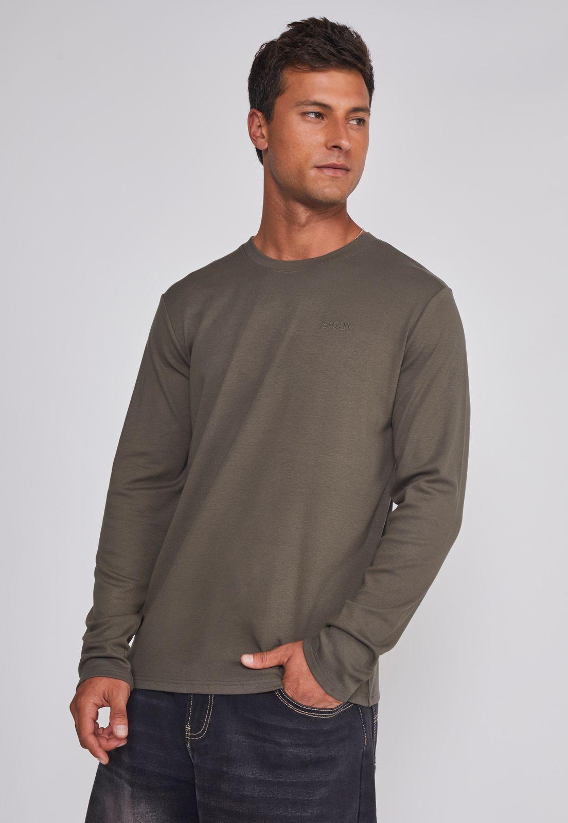 Polera Hombre Tipo Camiseta Térmica Verde Sioux-0