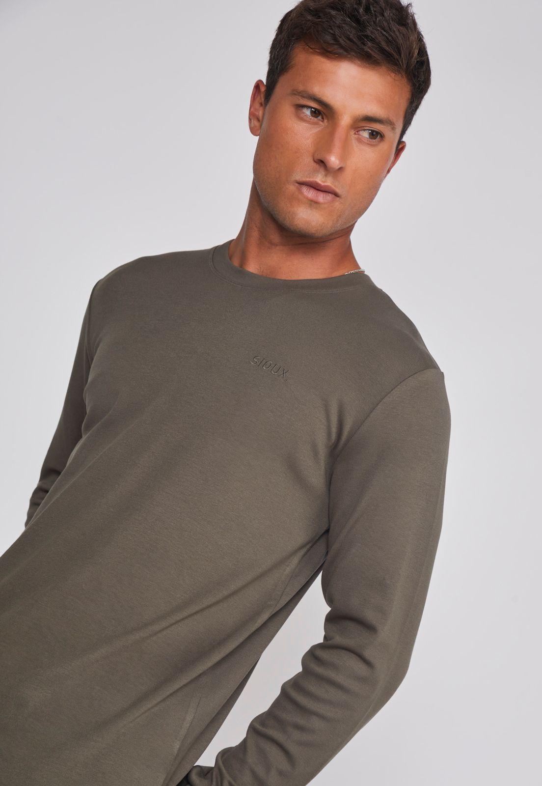 Polera Hombre Tipo Camiseta Térmica Verde Sioux-3