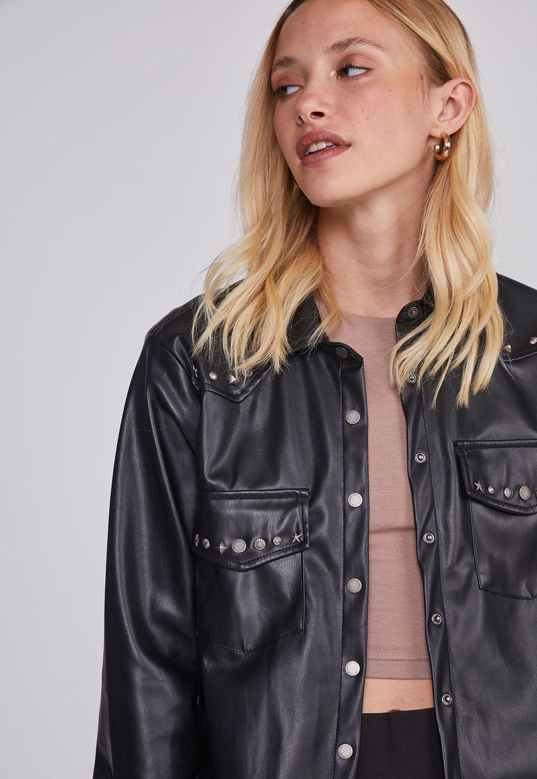 Sobrecamisa Mujer Western Negro Sioux-2