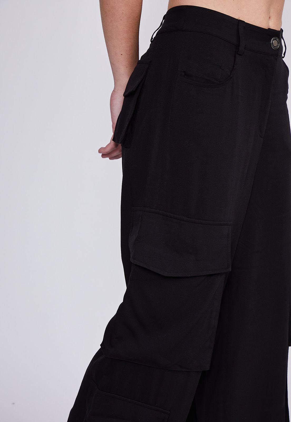 Pantalón Mujer Negro 3 Bolsillos Sioux-1