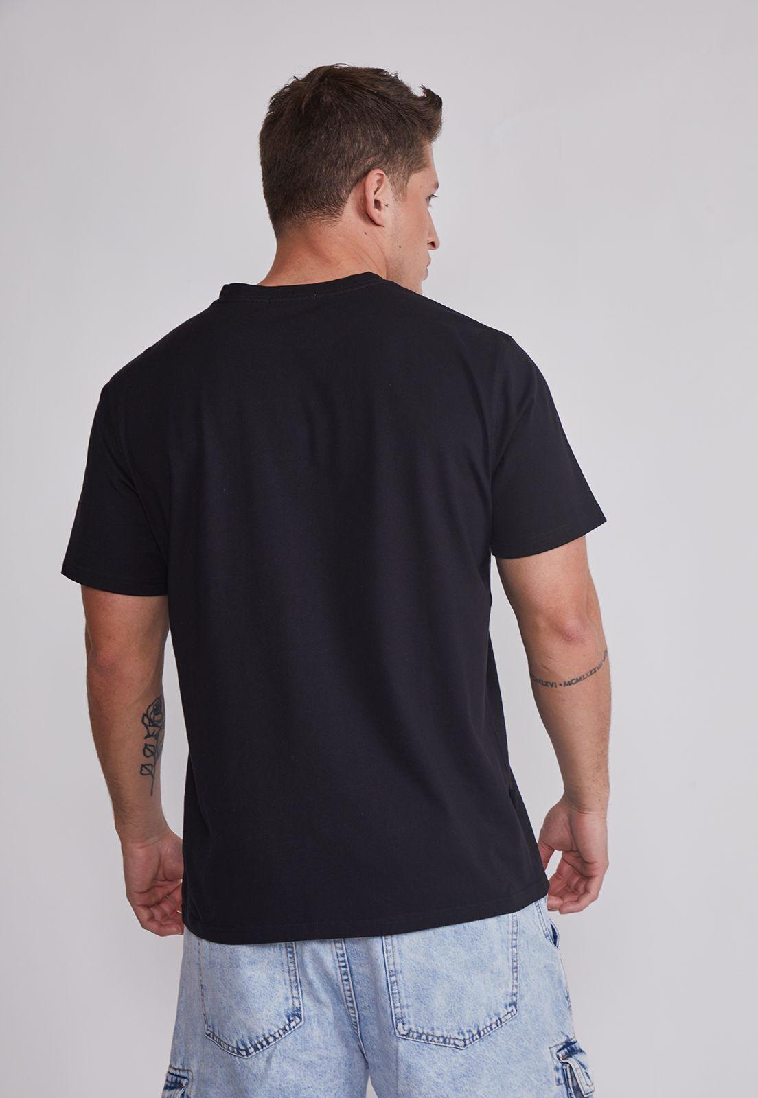 Polera Hombre Básica Lisa Negro Sioux-2