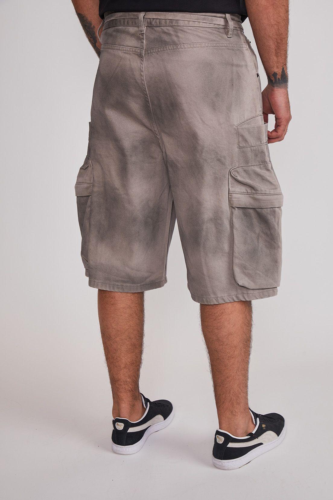 Bermuda Hombre Cargo Gris Sioux-2