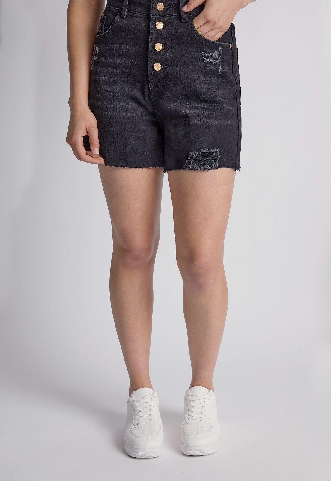 Short Mujer Destroyer Negro Sioux-0