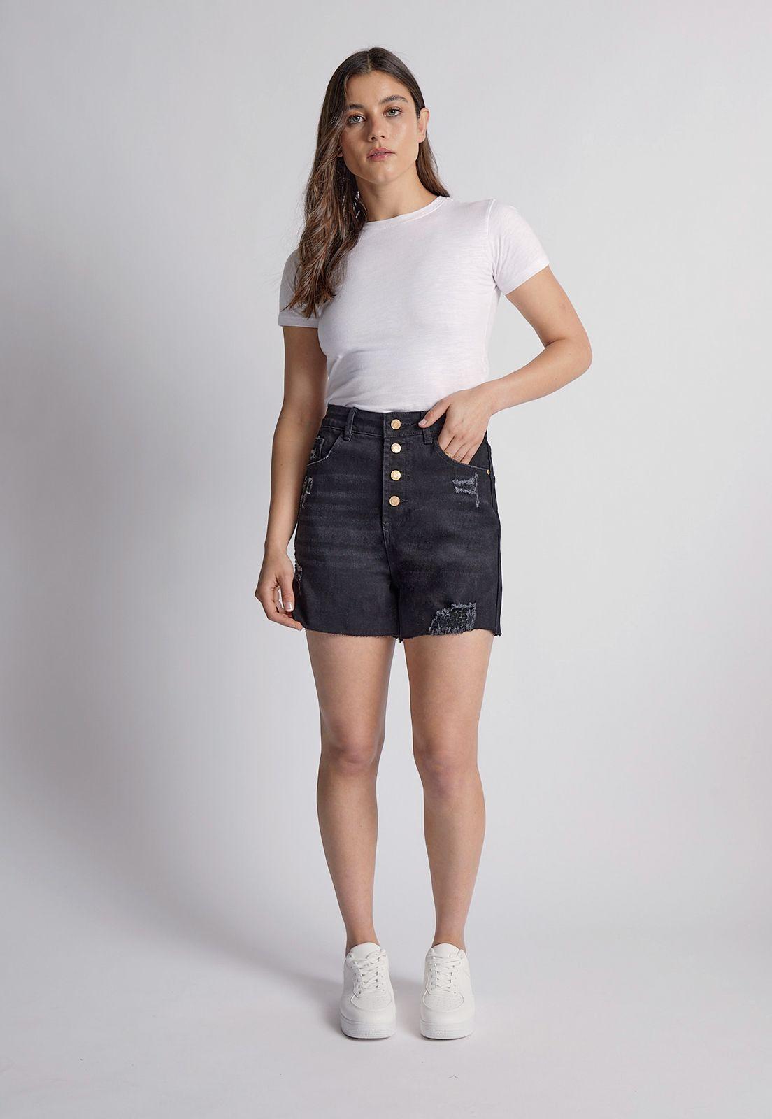 Short Mujer Destroyer Negro Sioux-3