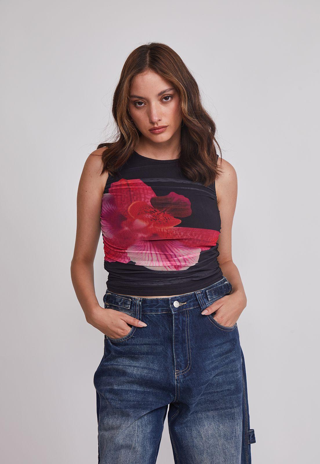 Peto Mujer Drapeado Trend Fucsia Sioux-0