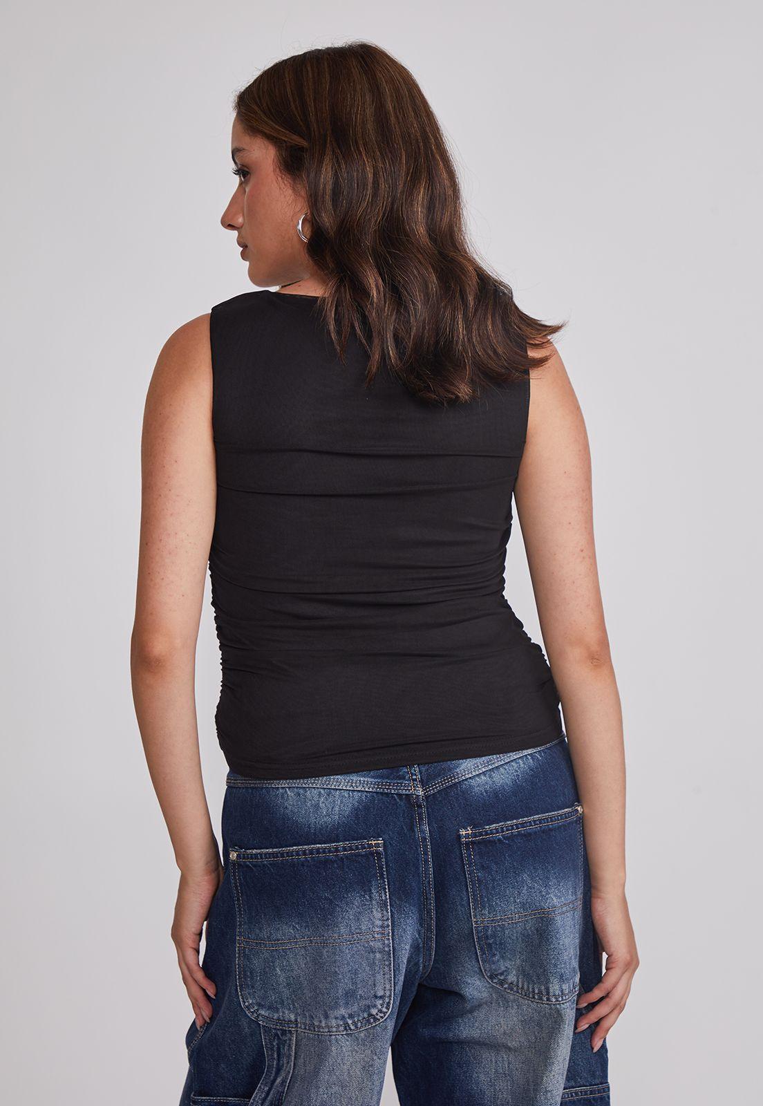 Peto Mujer Drapeado Trend Fucsia Sioux-2