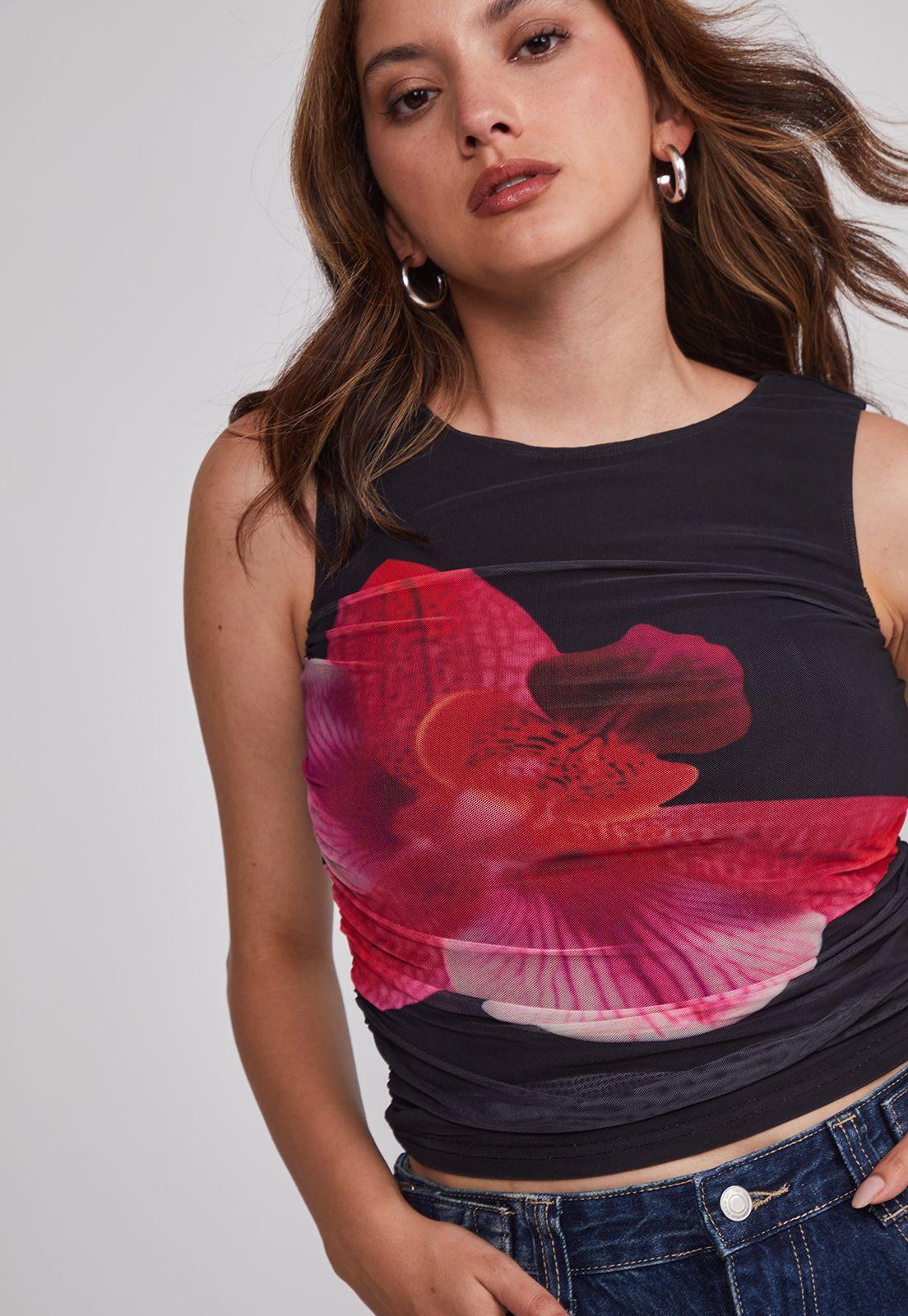 Peto Mujer Drapeado Trend Fucsia Sioux-3