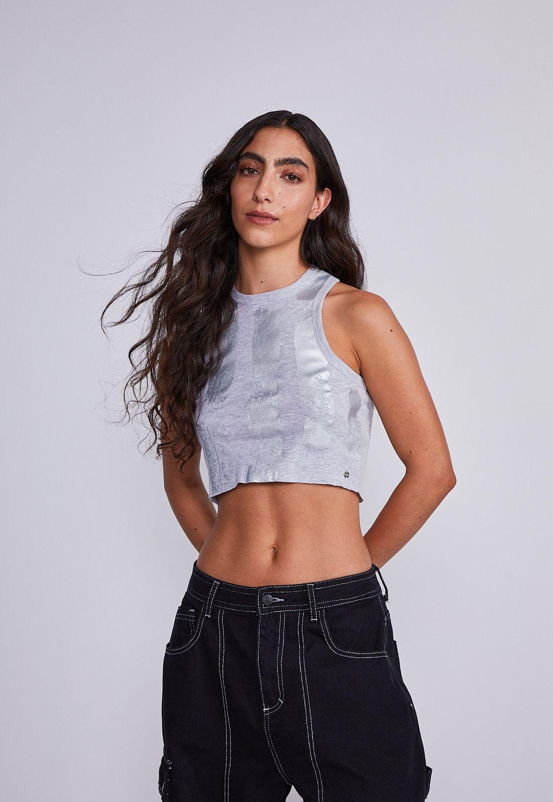 Peto Mujer Gris Con Folia Sioux-0
