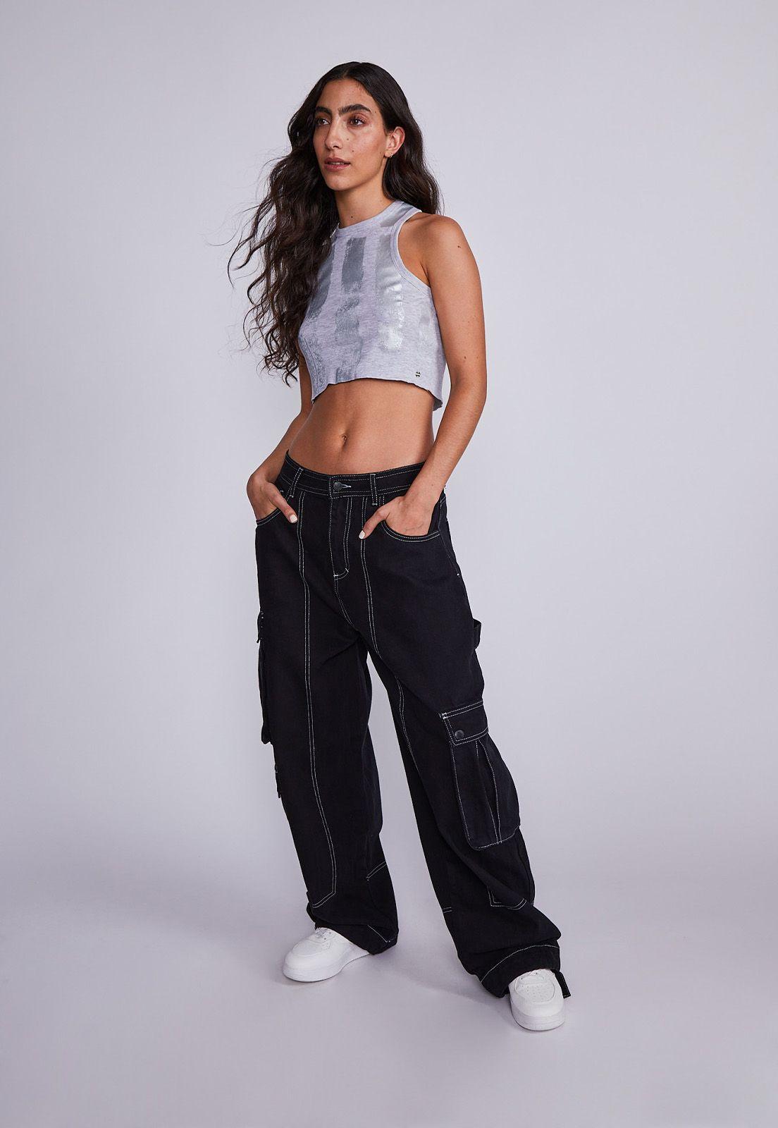 Peto Mujer Gris Con Folia Sioux-3