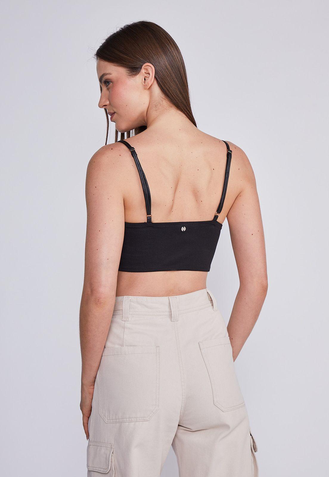Peto Mujer Negro Eco Cuero Sioux-2