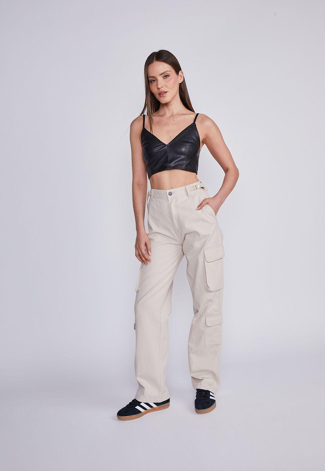Peto Mujer Negro Eco Cuero Sioux-4