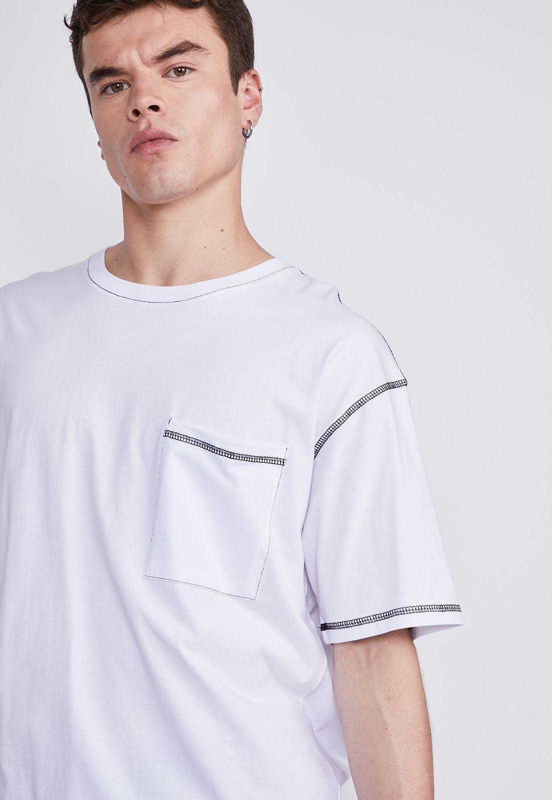 Polera Hombre Blanco Hilo Contraste Sioux-1