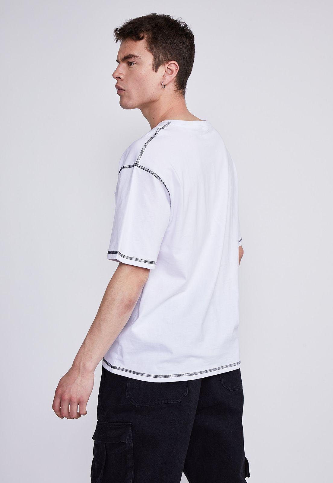 Polera Hombre Blanco Hilo Contraste Sioux-2