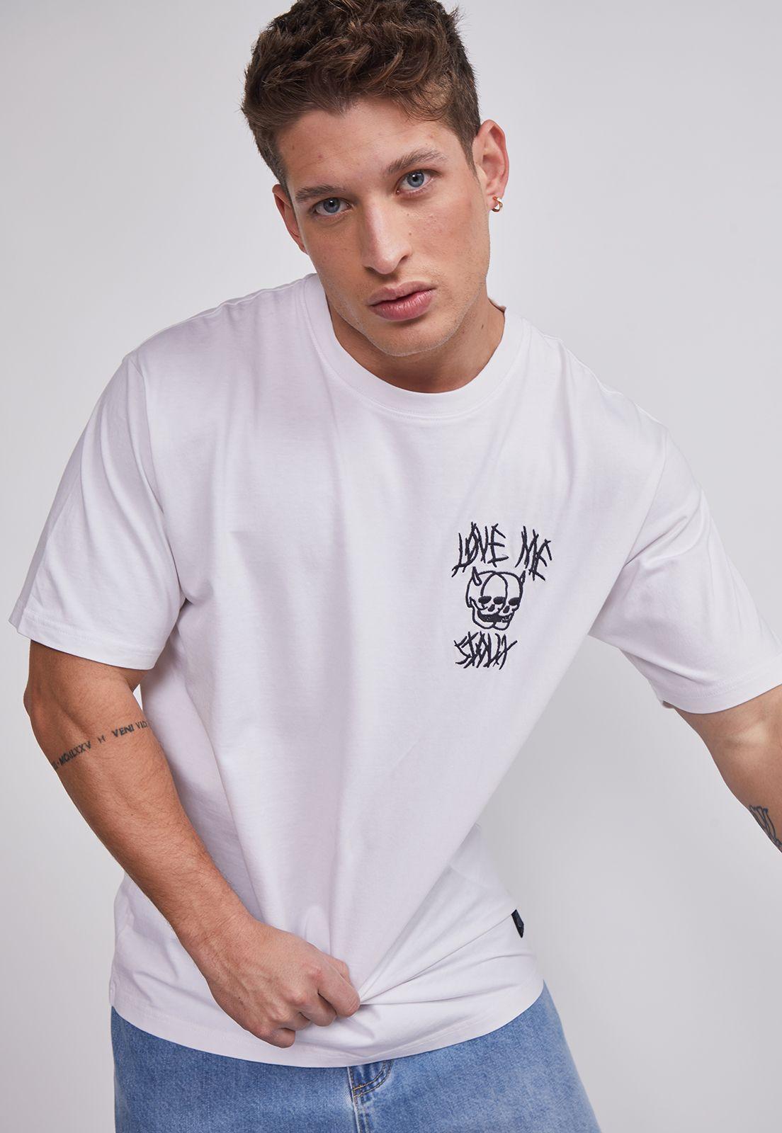 Polera Hombre Frases Blanco Sioux-1