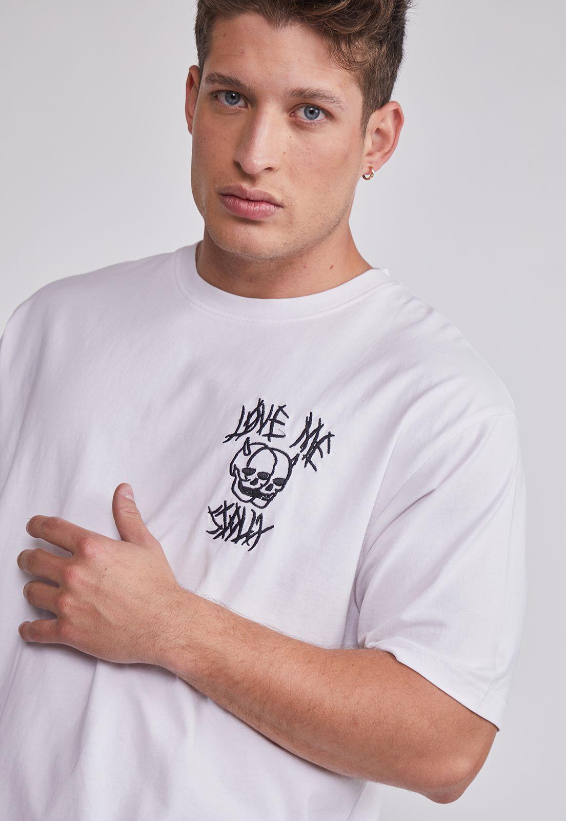 Polera Hombre Frases Blanco Sioux-2