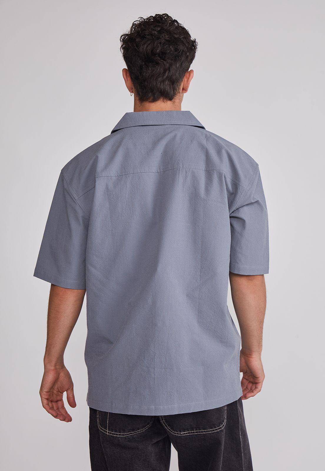 Camisa Hombre Boxy Fit Gris Sioux-4