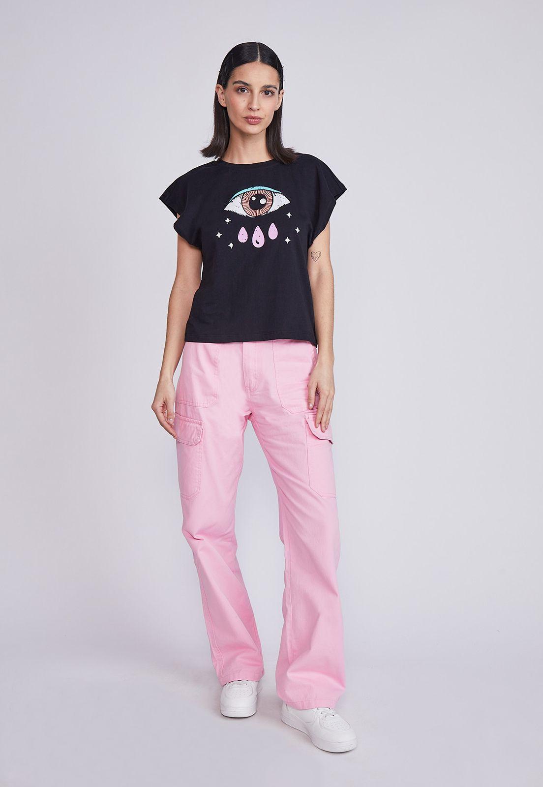 Polera Mujer Print Ojo Negro Sioux-3