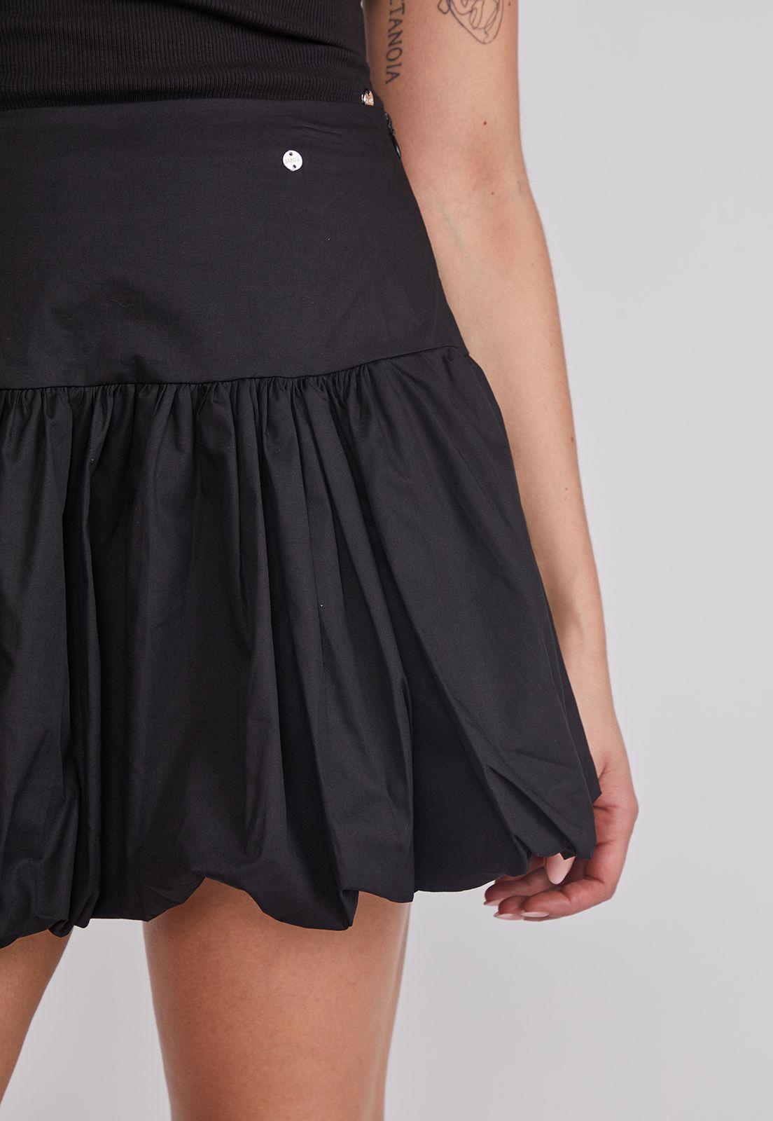 Falda Mujer Corta Globo Negro Sioux-2