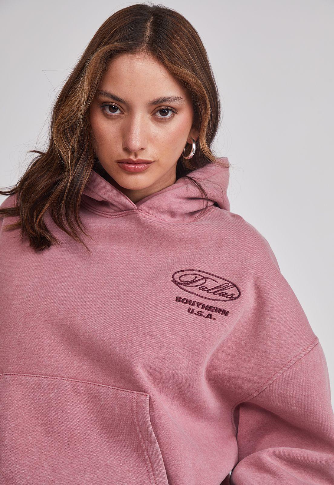 Polerón Mujer Bordado Espalda Rosado Sioux-3