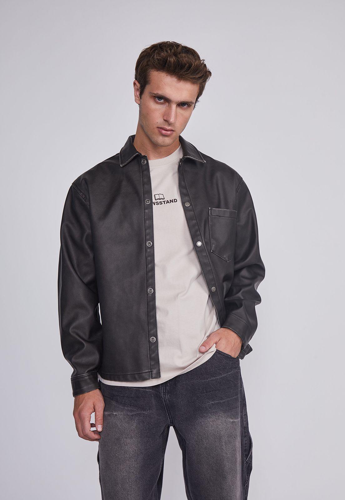Chaqueta Hombre Sobrecamisa Negro Sioux-0