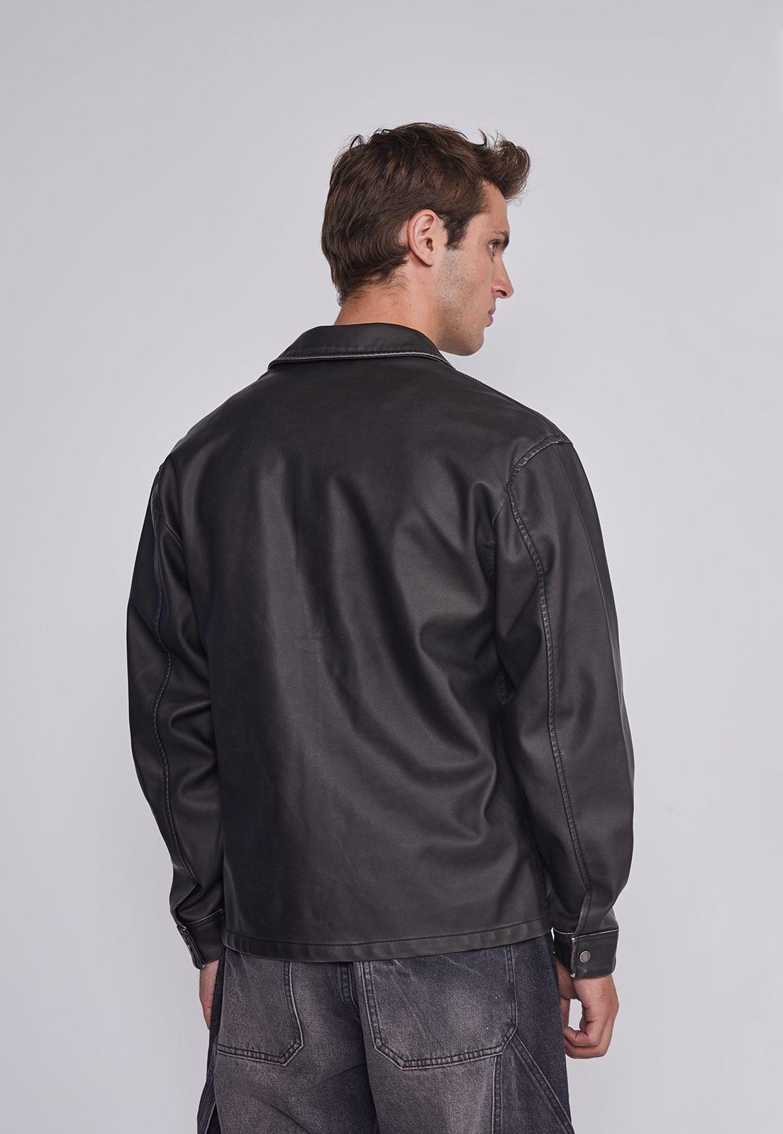 Chaqueta Hombre Sobrecamisa Negro Sioux-2