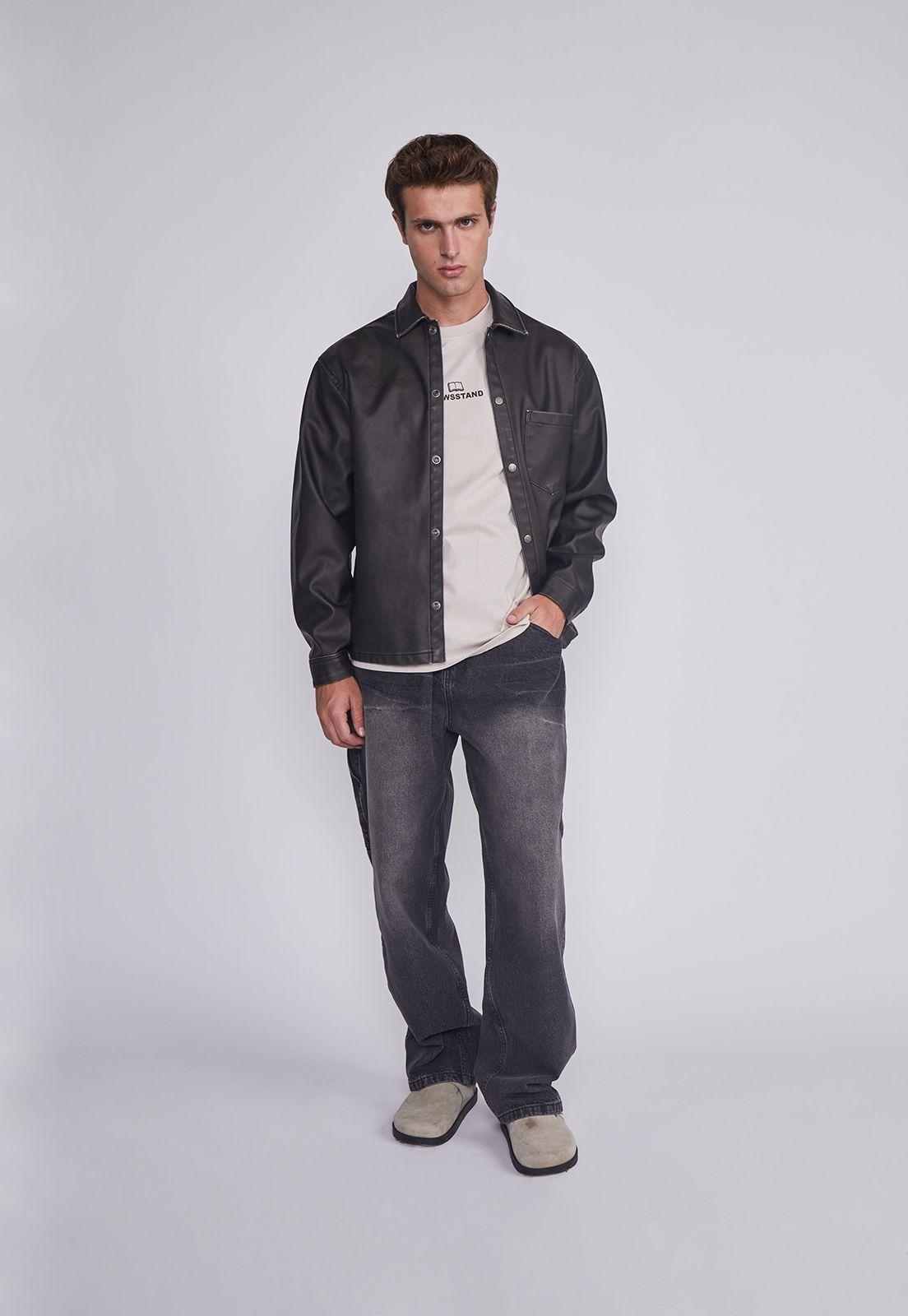 Chaqueta Hombre Sobrecamisa Negro Sioux-3