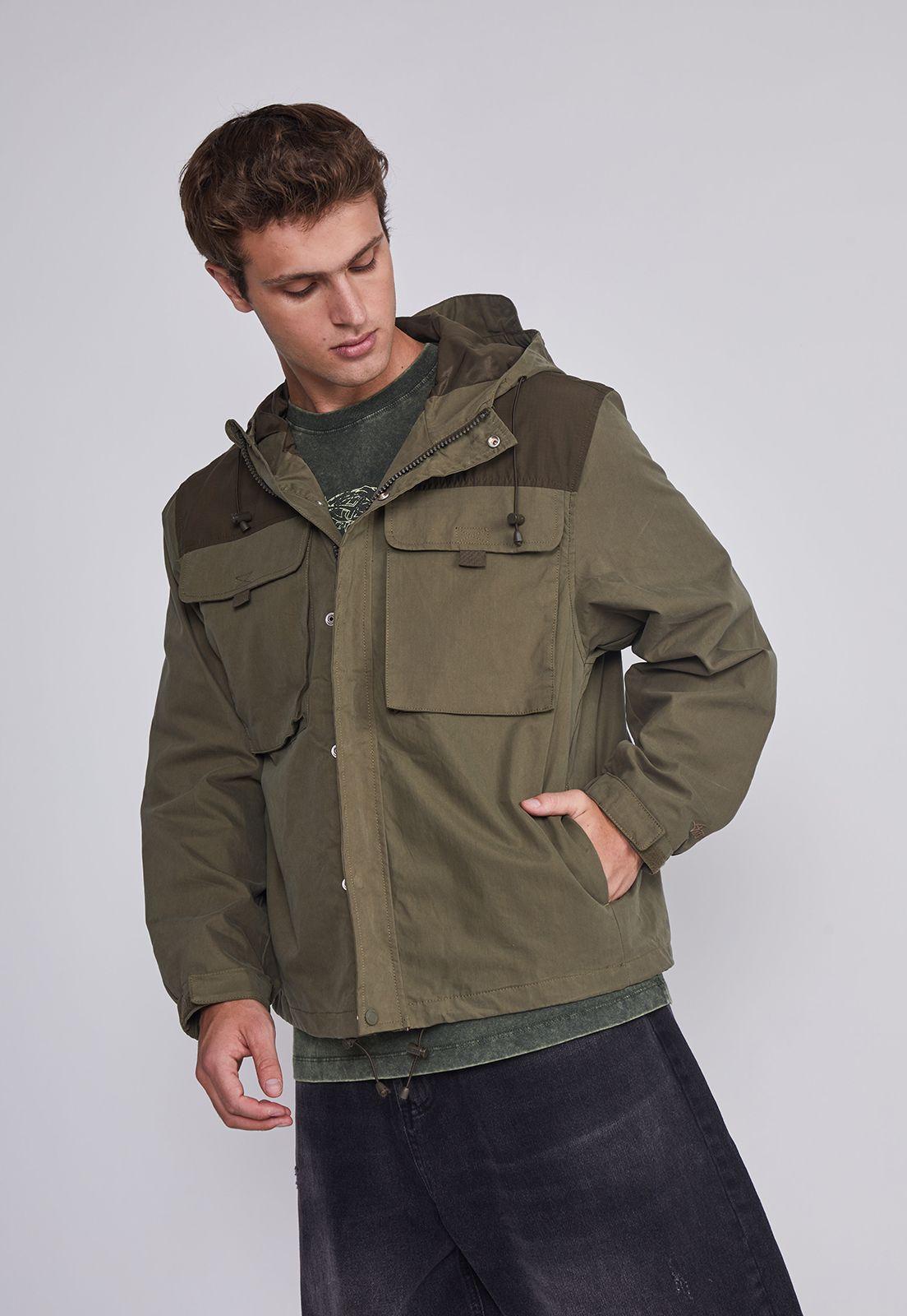 Cortaviento Hombre Con Cierre Verde Sioux-2